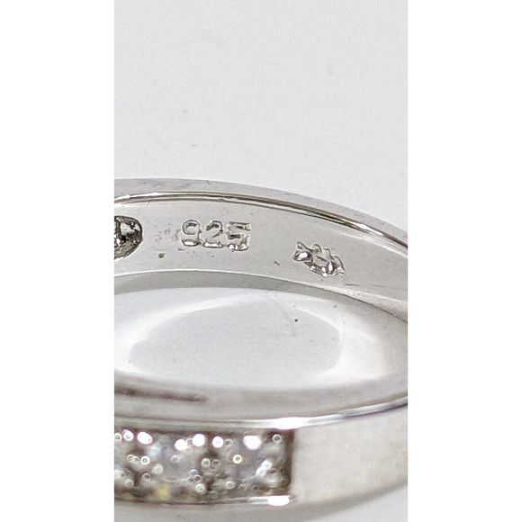 Size 7 - Green Stone 925 Sterling Silver Uncas Signed Cocktail Ring - Picture 6 of 11